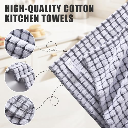 Mordimy Premium Cotton Kitchen Towels 16"x 25", 8 Pack - Image 3