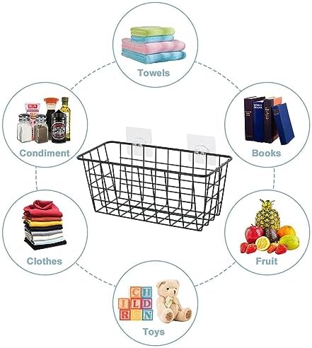JUNCHU CHERRY 2 Pack Hanging Storage Basket, Bathroom Basket, Household Goods - Image 2