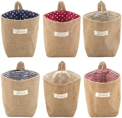 Hanging Basket, 6 Pack Hanging Wall Baskets, Storage Bag by Lifreer