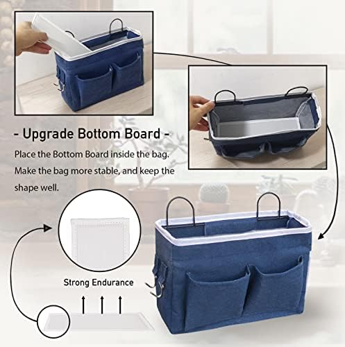 Kanrichu 2pcs Middle Wall Hanging Organizer Bag, Linen Fabric Door Hanging - Image 3