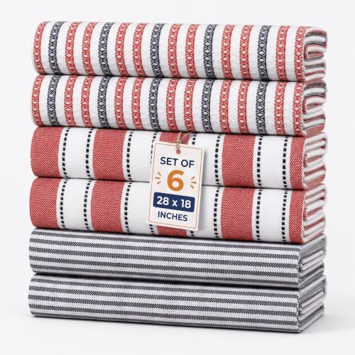 Pack of 6 Cotton Kitchen Towels Set, Dish Towels, Cleaning Rags, Kitchen Dish by NeoclassAlphaThread
