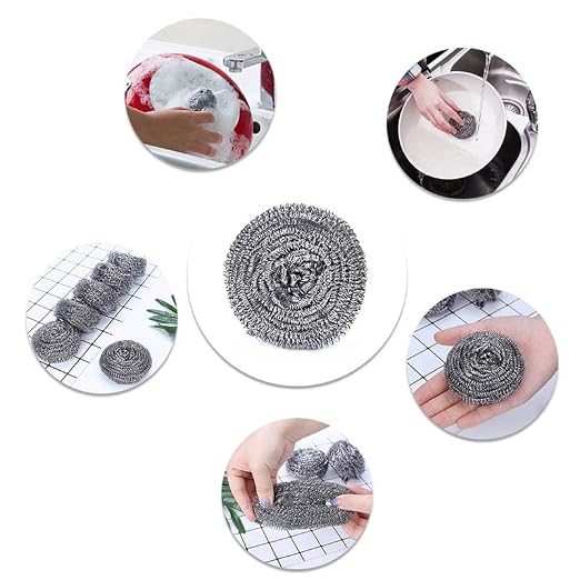 KTOJOY 6 Pack Stainless Steel Wool Scrubber, Scouring Pads - Image 8