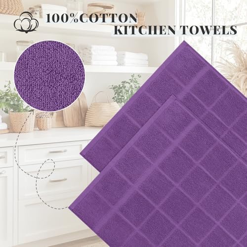 Homaxy 100% Cotton Kitchen Towels 18"x28", 4 Pack Dish Towels - Image 3