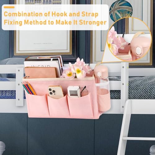 Lilithye Bedside Caddy, Bedside Storage Bag Hanging Organizer - Image 2