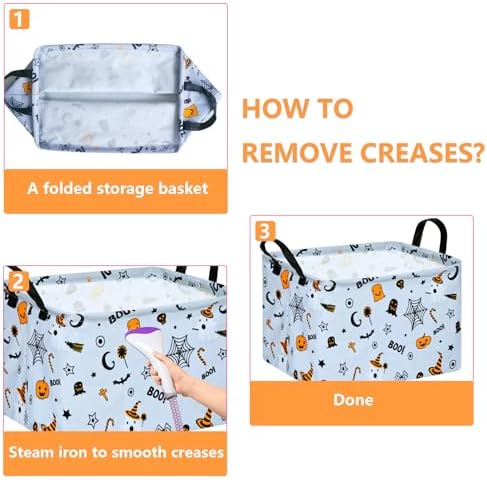 MAIZMZ Halloween Storage Basket Pumpkin Ghost Gift Basket - Image 6