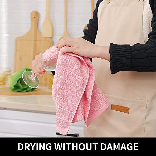 Homaxy 100% Cotton Terry Bulk Kitchen Towels, 10 Pack - Image 4
