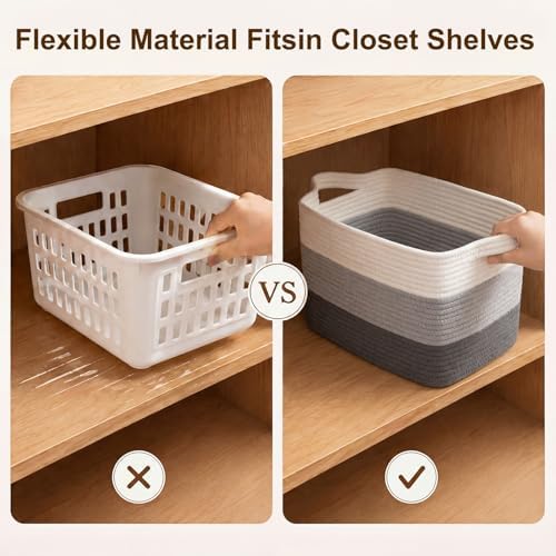 OIAHOMY Cotton Rope Storage Baskets - Image 6