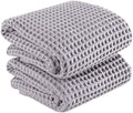 PÜSKÜL Natural 100% Turkish Cotton Waffle Bath Towels Set of 2, Extra-Large by P%C3%BCsk%C3%BClTextile