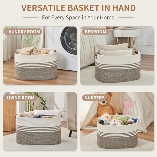 DOFASAYI Laundry Hamper with Handles, 72L Rope Laundry Basket - Image 4