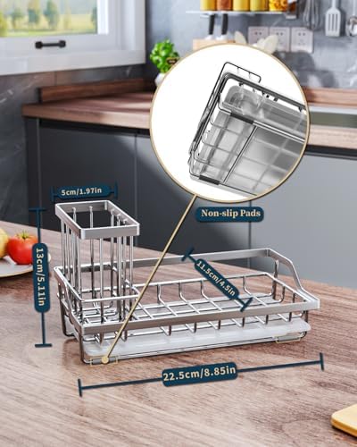 Consumest Sink Caddy, Kitchen Sponge Holder - Image 7