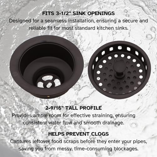 Westbrass A214-12 3-1/2" Post Style Large Kitchen Sink Basket Strainer - Image 6