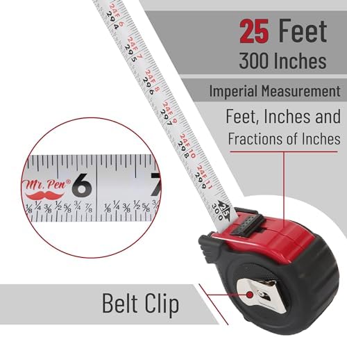 Mr. Pen- Retractable Tape Measure 25 ft, Easy Read - Image 3