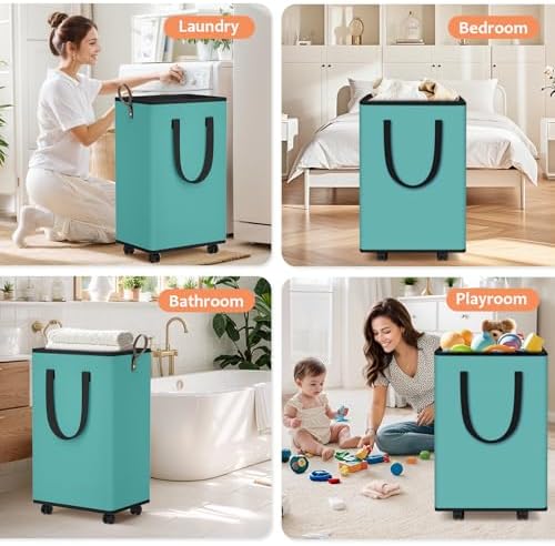 SpaceTrove Rolling Laundry Basket - Image 6