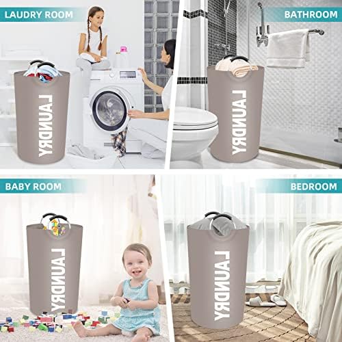 90L Large Laundry Basket, Dirty Clothes Waterproof Laundry Hamper - Image 6