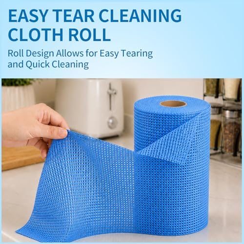 WETQUEEN Upgrade 60 Pack Microfiber Cleaning Cloth Roll - Image 5