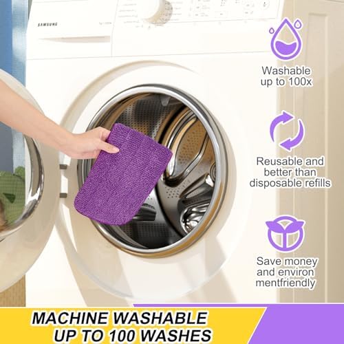 16.5 Inch Reusable Mop Pads Microfiber Spray Mop Replacement Heads - Image 5
