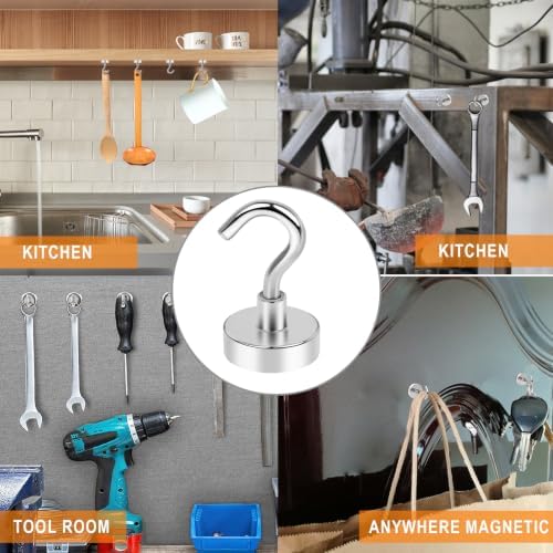 MIKEDE Magnetic Hooks 30lbs Strong Magnets Hook 36 Pack - Image 6