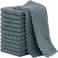 Homaxy Super Soft 12 Pack Coral Velvet Dish Cloths, Dark Grey by Homaxy