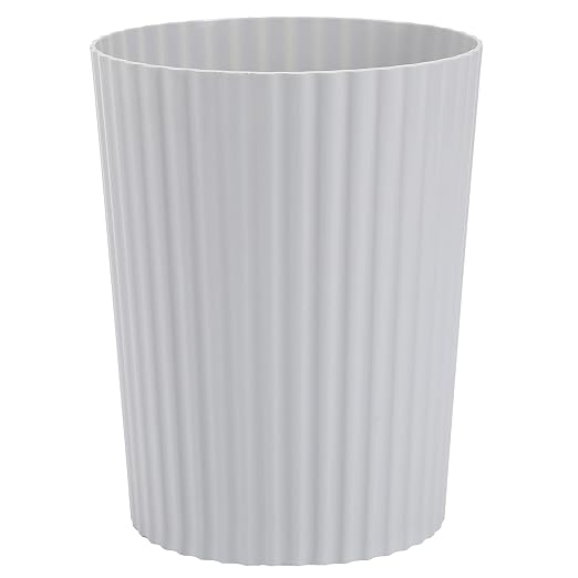 JiatuA Small Bathroom Trash Can Plastic Wastebasket Garbage Can Grey | Sturdy by JiatuA