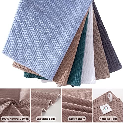 QUILTINA Dish Towels Set, 100% Cotton Waffle Weave Kitchen Towels 6 Pack - Image 2