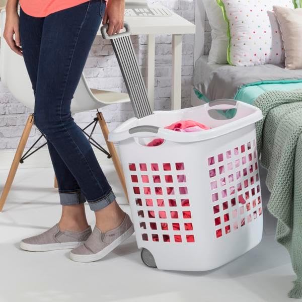 Sterilite 1.75 Bushel Ultra™ Wheeled Plastic Laundry Basket, 4 Pack - Image 3