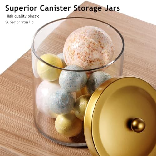 SheeChung 3Pack Large Plastic Apothecary Jars - Image 2