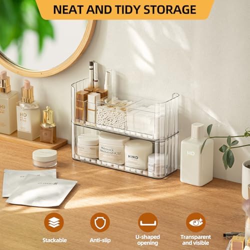 PAVSTINE 2-Tier Stackable Medicine Cabinet Organizer, Narrow Bathroom Makeup - Image 5