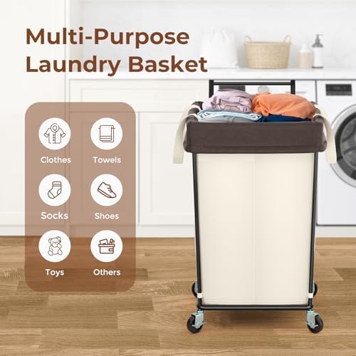 Rolling Laundry Hamper with Wheels and Handle, 160L Rolling Laundry Basket - Image 6