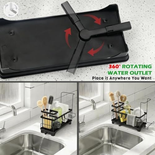 Sponge Holder for Kitchen Sink, Self-Draining Sink Caddy - Image 5