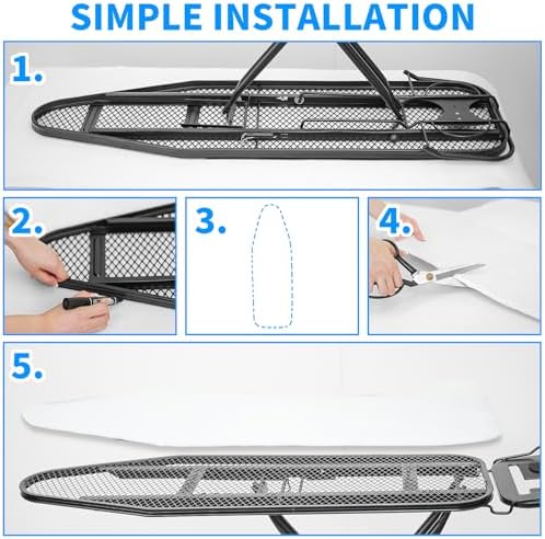 Ironing Board Padding Only, Fit Ironing Boards up to 57"x21", 10mm Thickness - Image 6