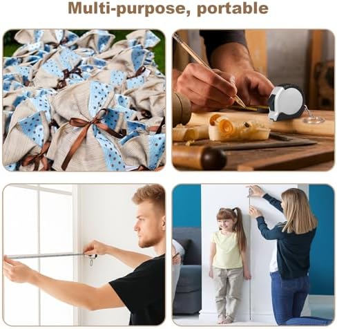 24 Pieces Mini Tape Measure Keychains 3 ft Small Retractable Measuring Tape - Image 4