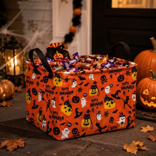 Halloween Pumpkin Ghost Storage Basket - Image 6