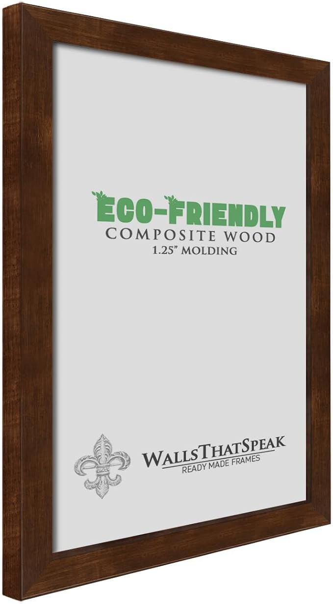 wallsthatspeak 11x15 Mocha Walnut Picture Frame for Puzzles Posters Photos or Artwork