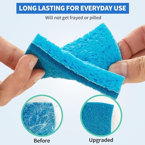 Non-Scratch Cellulose Scrub Sponges 24 Pack, Kitchen Sponge - Image 3