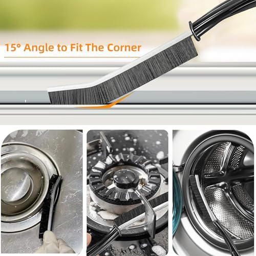 3Pcs Hard-bristled Crevice Cleaning Brush, Bathroom Cleaner Tools - Image 2