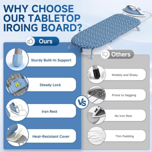 APEXCHASER Small Ironing Board, Iron Board - Image 7