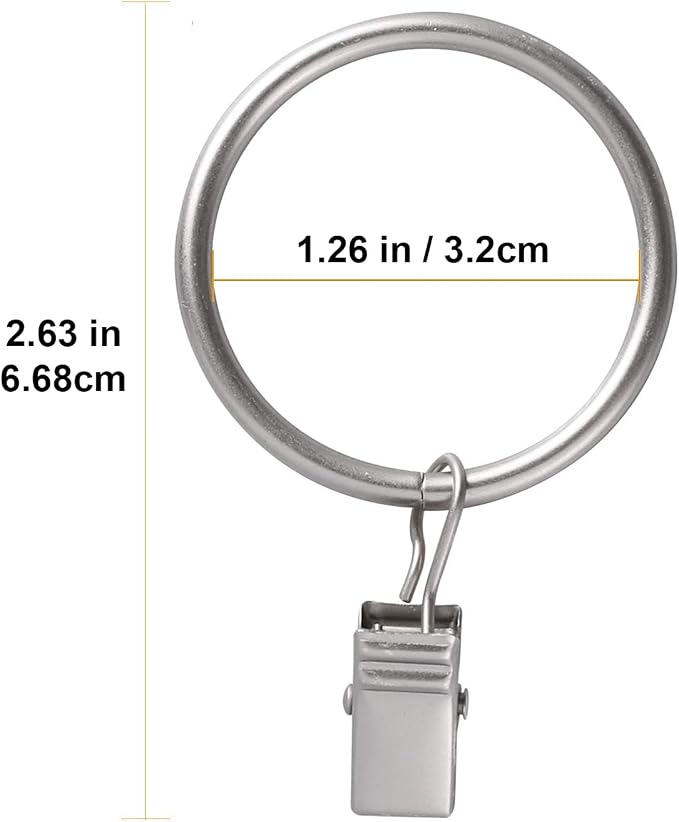 Lansian 100 Pack Curtain Rings - Image 5