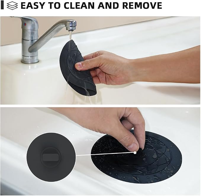 Tub Stopper 2PCS, Bathtub Drain Stopper, 6 inches Bathtub Tub Drain Cover - Image 3