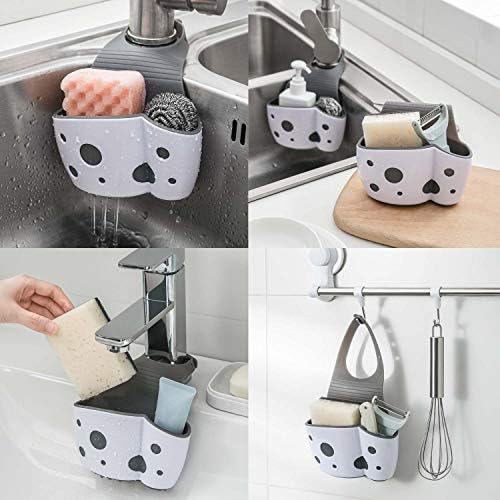 Sponge Holder for Kitchen Sink 2 Pack, Over Faucet Kitchen Sink Caddy - Image 2