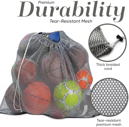 Mesh Equipment Bag, Adjustable, Cord Closure - Image 4