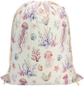 Canvas Laundry Bag 33"Wx 35"H, Extra Large Heavy Duty Hamper Liner Jellyfish by CALACH