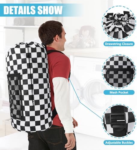 Laundry Bag Backpack, Extra Large Travel Laundry Bag - Image 4