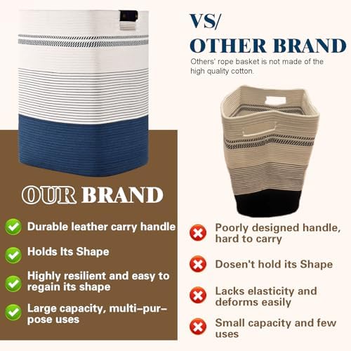 Laundry Hamper, 75L Tall Laundry Basket - Image 5