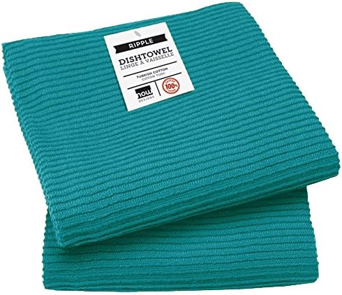 Now Designs Ripple Kitchen Towel, Peacock Green by NowDesigns