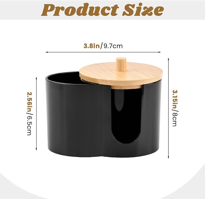 2- Grid Q-tip Holder for Bathroom, Cotton Swab Holder - Image 2