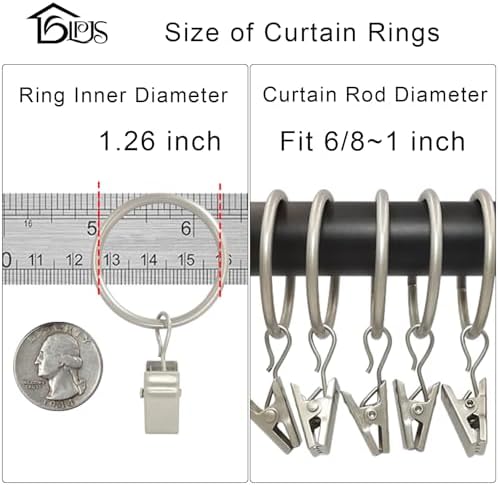 LLPJS 40 Pack Curtain Rings - Image 3