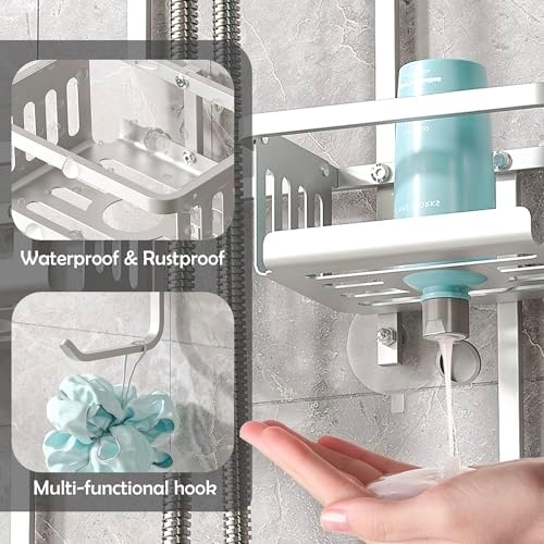 Aluminum Shower Caddy Hanging for Handheld Showerheads, Never Rust Shower - Image 5