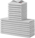 Homaxy 16 Pack 100% Cotton Kitchen Towels and Dishcloths Set, Light Gray by Homaxy