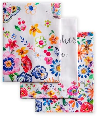 Maison d' Hermine Kitchen Towels Set of 3 Reusable 100% Cotton 27.50" x 20" by MaisondHermine