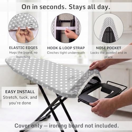 Extra Thick Ironing Board Cover 15x54 Standard Size, Padded Heat Reflective - Image 4